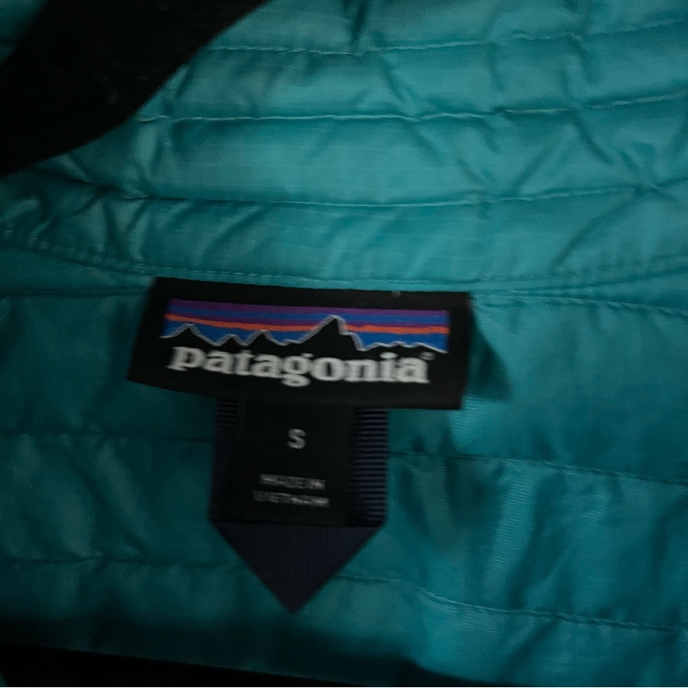 Patagonia Teal Puffer Jacket Lightweight Quilted Insulation Women Size S - Picture 7 of 7
